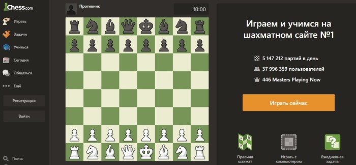 Сайты для онлайн-турниров по шахматам