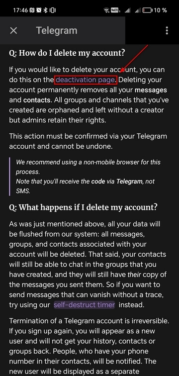 Как удалить аккаунт в Telegram навсегда с телефона или компьютера