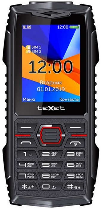 Купить кнопочный телефон с хорошей батареей: TeXet TM-519R